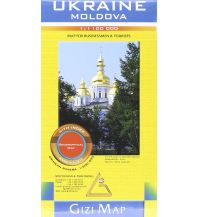 Straßenkarten Ukraine, Moldova, Geographical Map Gizi Map