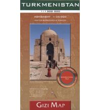 Straßenkarten Asien Gizi Map Turkmenistan, Geographical Map Gizi Map