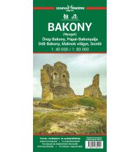 Wanderkarten Ungarn Szarvas-Wanderkarte Bakony (Nyugat/West) 1:80.000/1:40.000 Szarvas Térképek