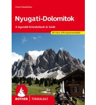 Hiking Guides Rother Túrakalauz Nyugati-Dolomitok Bergverlag Rother