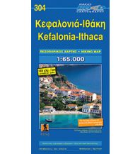 Hiking Maps Ionian Islands Orama Hiking Map 304, Kefaloniá & Ithaca 1:65.000 Orama Editions