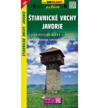 Hiking Maps Slovakia SHOcart Wanderkarte 1092, Štiavnické vrchy/Schemnitzer Berge, Javorie 1:50.000 Shocart