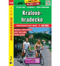 Radkarten SHOcart Cycling Map 114 Tschechien - Kralove-hradecko 1:60.000 Shocart