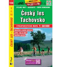 Radkarten SHOcart Cycling Map 130 Tschechien - Cesky Les, Tachovsko 1:60.000 Shocart