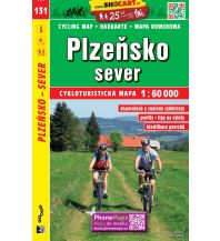 Radkarten SHOcart Cycling Map 131 Tschechien - Plzensko sever 1:60.000 Shocart