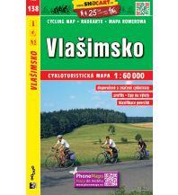 Radkarten SHOcart Cycling Map 138 Tschechien - Vlasimsko 1:60.000 Shocart