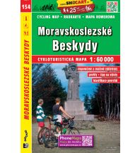 Radkarten SHOcart Cycling Map 154 Tschechien - Moravskoslezske Beskydy 1:60.000 Shocart