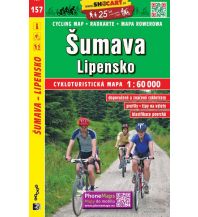 Cycling Maps SHOcart Radkarte 157, Šumava/Böhmerwald, Lipensko 1:60.000 Shocart