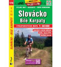 Radkarten SHOcart Cycling Map 170 - Slovacko Bile Karpaty 1:60.000 Shocart