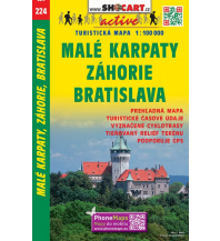 Hiking Maps Lower Austria SHOcart Tourist Map 224, Malé Karpaty/Kleine Karpaten, Záhorie, Bratislava/Pressburg 1:100.000 Shocart
