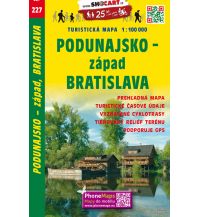 Radkarten SHOcart Tourist Map 227, Podunajsko - západ/West, Bratislava/Pressburg 1:100.000 Shocart