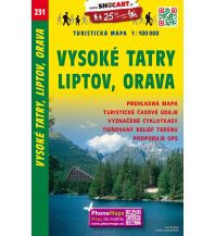 Cycling Maps SHOcart Tourist Map 231, Vysoké Tatry/Hohe Tatra, Liptov, Orava 1:100.000 Shocart