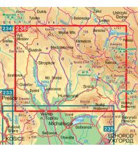 Cycling Maps SHOCart Tourist Map 236 Slowakei - Horny Zemplin, Poloniny 1:100.000 Shocart