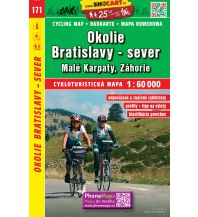 Radkarten SHOcart Cycling Map 171 Slowakei - Okoli Bratislavy-sever 1:60.000 Shocart