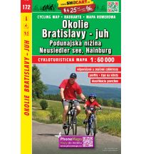 Radkarten SHOcart Cycling Map 172 Slowakei - Okoli Bratislavy-jih 1:60.000 Shocart