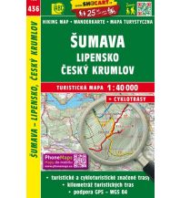 Hiking Maps Upper Austria SHOcart Wanderkarte 436, Šumava/Böhmerwald, Lipensko, Český Krumlov/Krumau 1:40.000 Shocart