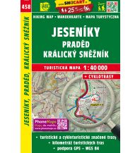 Hiking Maps Czech Republic SHOcart Wanderkarte 458, Jeseníky/Altvatergebirge, Praděd/Altvater, Králický Sněžník/Glatzer Schneeberg 1:40.000 Shocart