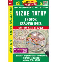 Hiking Maps Slovakia SHOcart Wanderkarte 475, Nizké Tatry/Niedere Tatra, Chopok, Králova Hola 1:40.000 Shocart