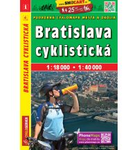 Cycling Maps Radkarte Bratislava a okolí/Pressburg und Umgebung 1:18.000/1:40.000 Shocart