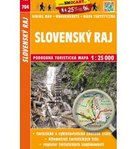 Hiking Maps Slovakia SHOcart-Wanderkarte 704, Slovenský raj/Slowakisches Paradies 1:25.000 Shocart