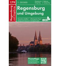 Hiking Maps Bavaria PhoneMaps Wander- und Radkarte 179, Regensburg und Umgebung 1:50.000 PHONEMAPS