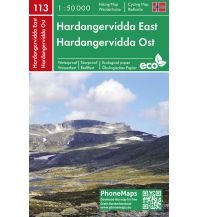 Hiking Maps Scandinavia PhoneMaps Wander- und Radkarte 113, Hardangervidda Ost 1:50.000 PHONEMAPS