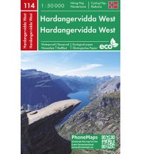 Hiking Maps Scandinavia PhoneMaps Wander- und Radkarte 114, Hardangervidda West 1:50.000 PHONEMAPS
