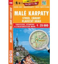 Hiking Maps Slovakia SHOcart Wanderkarte 708, Malé Karpaty/Kleine Karpaten - Stred, Záruby, Plavecký Hrad 1:25.000 Shocart