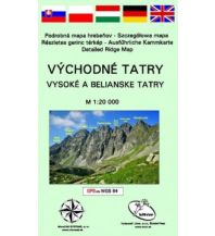 Hiking Maps Slovakia Východné Tatry 1:20.000 DobroMapa-TatraPlan
