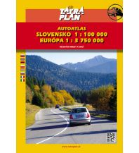 Reise- und Straßenatlanten Tatraplan Autoatlas Slowakei - Slovensko / Slowakei 1:100.000 + Europa 1:3.750.000 DobroMapa-TatraPlan