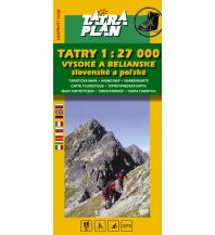 Hiking Maps Slovakia TatraPlan Wanderkarte Tatry Vysoké a Belianske 1:27.000 DobroMapa-TatraPlan
