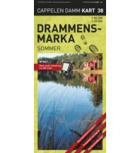 Wanderkarten Skandinavien Cappelen Damm Kart 38 Norwegen - Drammensmarka Sommer 1:50.000 / 1:25.000 Cappelens
