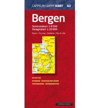 City Maps Cappelen Damm Kart 62, Bergen 1:8.500/1:20.000 Cappelens