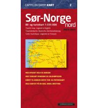 Road Maps Norway Cappelens Turistkart Norwegen - Sör-Norge nord. Südnorwegen- Nord 1:335.000 Cappelens