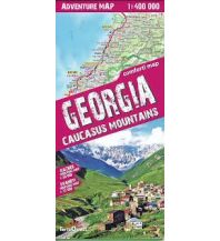 Wanderkarten Georgien Terraquest Adventure Map Georgien/Georgia - Caucasus Mountains 1:400.000 terraQuest