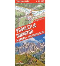 Hiking Maps Serbia + Montenegro Terraquest Trekking Map Prokletije, Durmitor 1:65.000 terraQuest