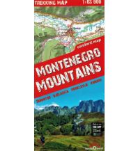 Wanderkarten Serbien + Montenegro Terraquest Trekking Map Montenegro Mountains 1:65.000 terraQuest