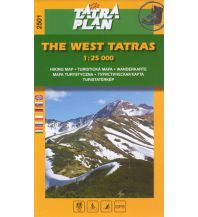 Wanderkarten Slowakei TatraPlan Wanderkarte 2501, The West Tatras/Westliche Tatra 1.25.000 DobroMapa-TatraPlan