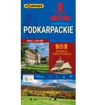 Road Maps Poland Compass Polen Karte - Podkarpackie 101 Atrakcij 1:200.000 Compass Polska