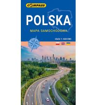 Road Maps Poland Compass Polen Straßenkarte Polska/Polen 1:650.000 Compass Polska