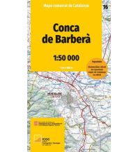 Wanderkarten Spanien Mapa comarcal de Catalunya 16, Conca de Barberà 1:50.000 Institut Cartogràfic i Geològic de Catalunya