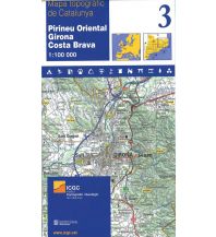 Road Maps Spain ICGC Topografische Karte 3 Katalonien - Pirineu Oriental, Girona, Costa Brava 1:100.000 Institut Cartogràfic i Geològic de Catalunya