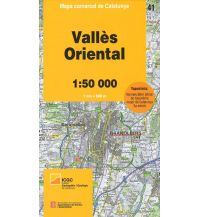 Hiking Maps Spain Mapa comarcal de Catalunya 41, Vallès Oriental 1:50.000 Institut Cartogràfic i Geològic de Catalunya