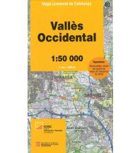 Wanderkarten Spanien Mapa comarcal de Catalunya 40, Vallès Occidental 1:50.000 Institut Cartogràfic i Geològic de Catalunya
