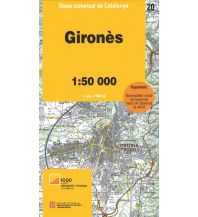 Wanderkarten Spanien Mapa comarcal de Catalunya 20, Gironès 1:50.000 Institut Cartogràfic i Geològic de Catalunya
