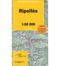 Hiking Maps Spain Mapa comarcal de Catalunya 31, Ripollès 1:50.000 Institut Cartogràfic i Geològic de Catalunya