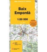 Wanderkarten Spanien Mapa comarcal de Catalunya 10, Baixa Empordà 1:50.000 Institut Cartogràfic i Geològic de Catalunya