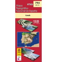 Wanderkarten Spanien CNIG-Karte MTN50, 794, Canals 1:50.000 CNIG
