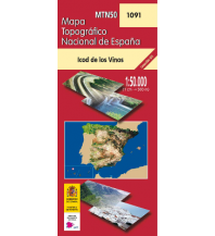 Hiking Maps Spain CNIG-Karte MTN50 1091, Icod de Los Vinos - Teneriffa 1:50.000 CNIG