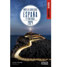 Road Maps Spain Anaya Mapa de carreteras España/Spanien y Portugal 2024, 1:340.000 Anaya-Touring